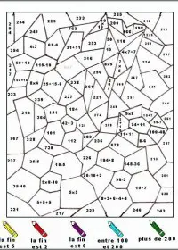 Fisă de colorat cu Matematica distractiva de colorat p34