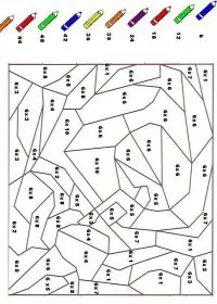 Fisă de colorat cu Matematica distractiva de colorat p44