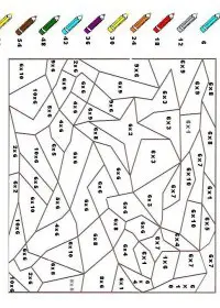 Fisă de colorat cu Matematica distractiva de colorat p45