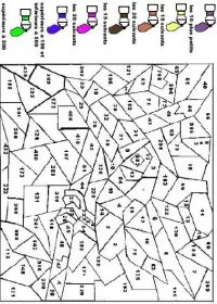 Fisă de colorat cu Matematica distractiva de colorat p50
