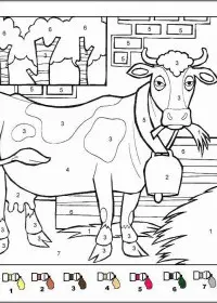 Fisă de colorat cu Matematica distractiva de colorat p55