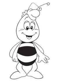 Fisă de colorat cu Maya the bee de colorat p02