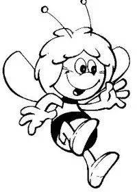 Fisă de colorat cu Maya the bee de colorat p09