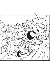 Fisă de colorat cu Maya the bee de colorat p12