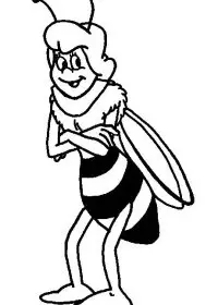 Fisă de colorat cu Maya the bee de colorat p19