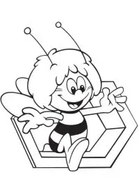 Fisă de colorat cu Maya the bee de colorat p34