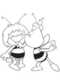 Fisă de colorat cu Maya the bee de colorat p44