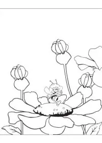 Fisă de colorat cu Maya the bee de colorat p45