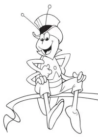 Fisă de colorat cu Maya the bee de colorat p48