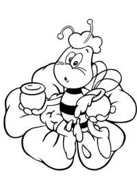 Fisă de colorat cu Maya the bee de colorat p54