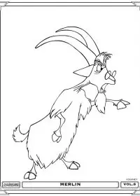 Fisă de colorat cu Merlin de colorat p05