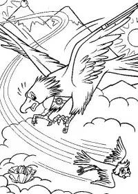 Fisă de colorat cu Merlin de colorat p07