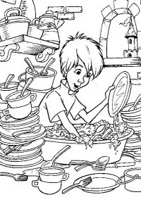 Fisă de colorat cu Merlin de colorat p09