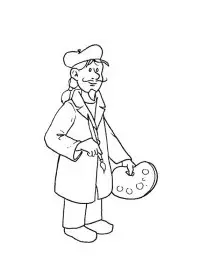 Fisă de colorat cu Meserii de colorat p03