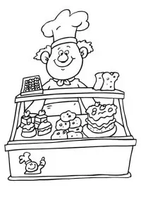 Fisă de colorat cu Meserii de colorat p06