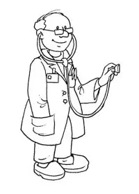 Fisă de colorat cu Meserii de colorat p11