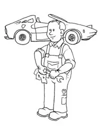 Fisă de colorat cu Meserii de colorat p14