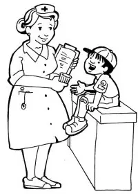 Fisă de colorat cu Meserii de colorat p15