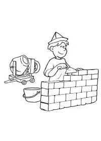 Fisă de colorat cu Meserii de colorat p17