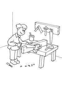 Fisă de colorat cu Meserii de colorat p22