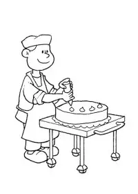 Fisă de colorat cu Meserii de colorat p23