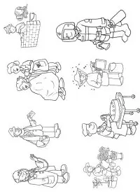 Fisă de colorat cu Meserii de colorat p32