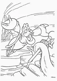 Fisă de colorat cu Mica sirena de colorat p06