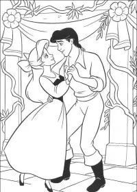 Fisă de colorat cu Mica sirena de colorat p29