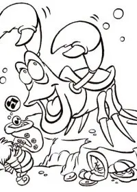 Fisă de colorat cu Mica sirena de colorat p33