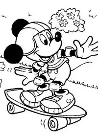 Fisă de colorat cu Mickey mouse de colorat p02