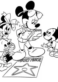 Fisă de colorat cu Mickey mouse de colorat p04