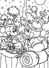 Fisă de colorat cu Mickey mouse de colorat p05