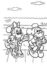 Fisă de colorat cu Mickey mouse de colorat p06