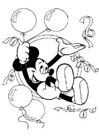 Fisă de colorat cu Mickey mouse de colorat p10