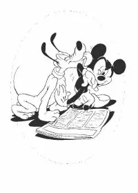 Fisă de colorat cu Mickey mouse de colorat p12