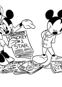 Fisă de colorat cu Mickey mouse de colorat p14