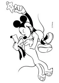 Fisă de colorat cu Mickey mouse de colorat p18