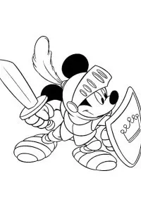 Fisă de colorat cu Mickey mouse de colorat p21
