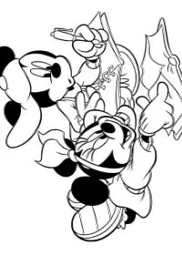 Fisă de colorat cu Mickey mouse de colorat p22