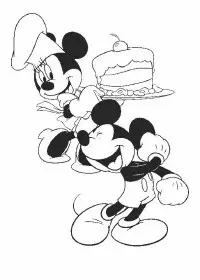 Fisă de colorat cu Mickey mouse de colorat p23