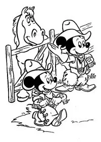 Fisă de colorat cu Mickey mouse de colorat p24