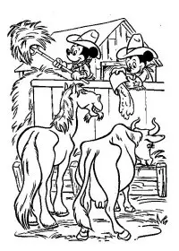 Fisă de colorat cu Mickey mouse de colorat p25