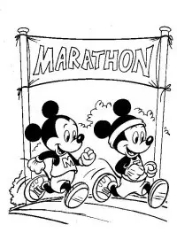 Fisă de colorat cu Mickey mouse de colorat p27