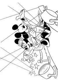 Fisă de colorat cu Mickey mouse de colorat p28