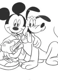 Fisă de colorat cu Mickey mouse de colorat p29