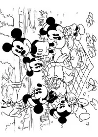 Fisă de colorat cu Mickey mouse de colorat p38