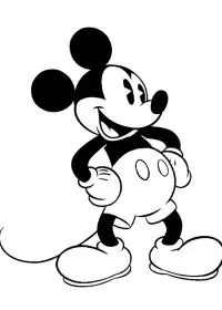 Fisă de colorat cu Mickey mouse de colorat p40