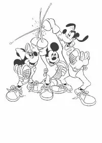 Fisă de colorat cu Mickey mouse de colorat p41