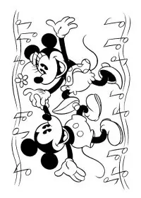 Fisă de colorat cu Mickey mouse de colorat p42
