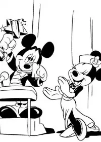 Fisă de colorat cu Mickey mouse de colorat p43